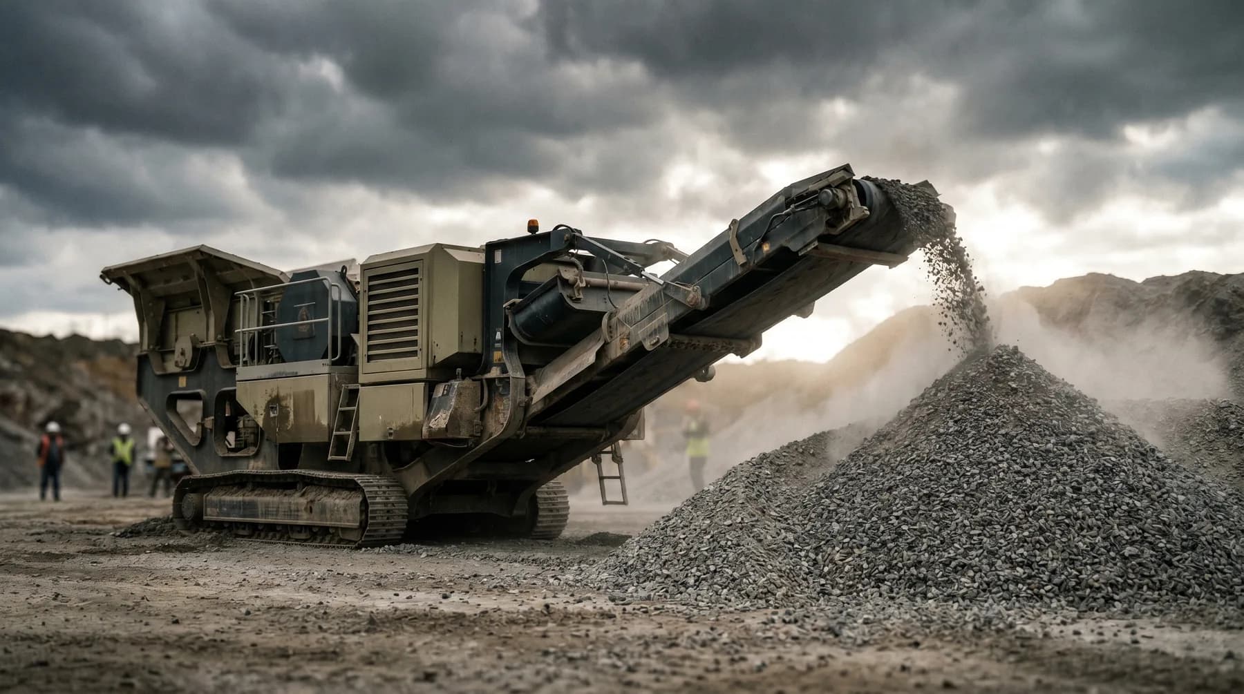Central Site Crushing: Mobile crushing on-site, plus aggregate supply.