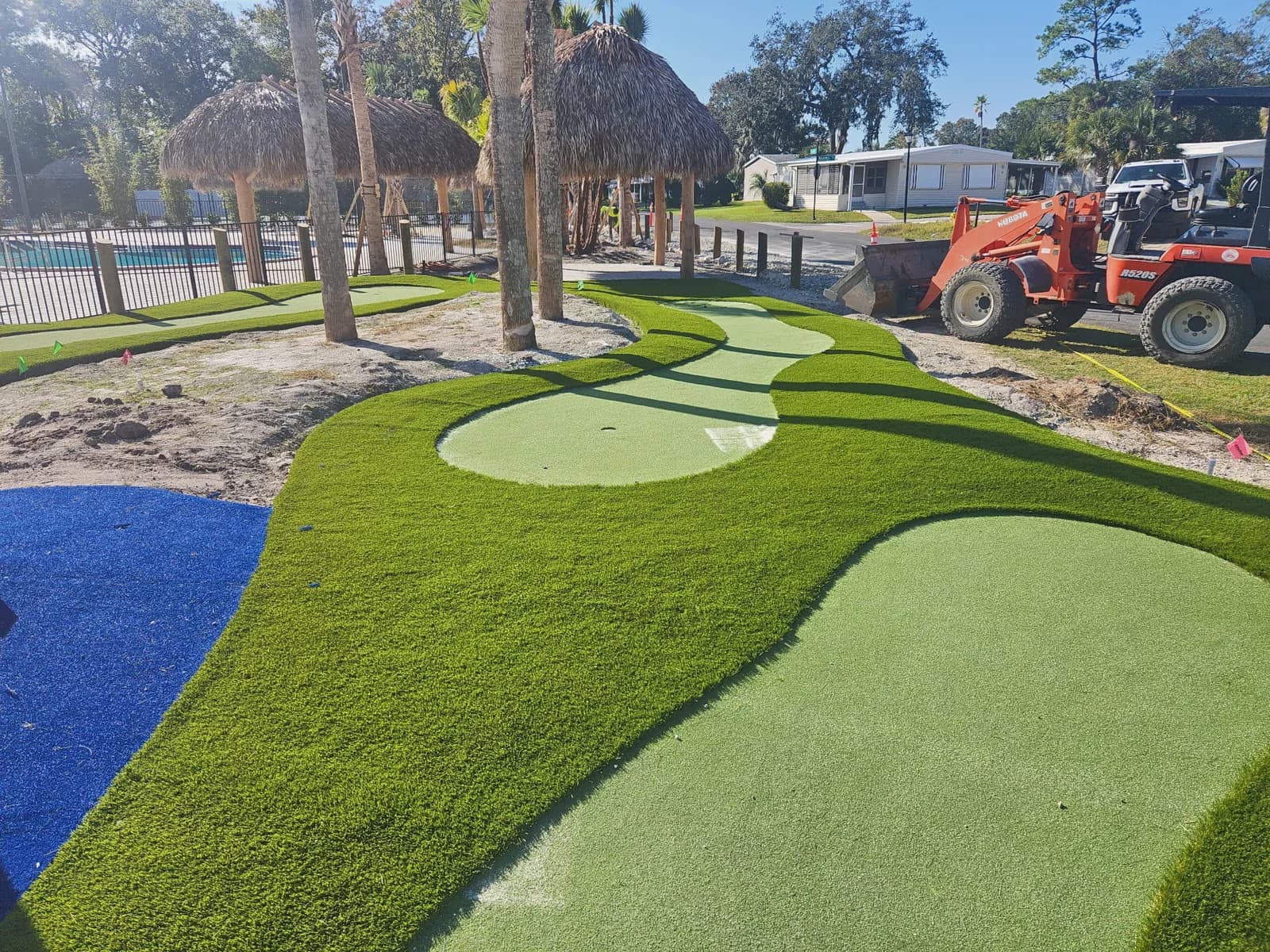 Custom turf putting course